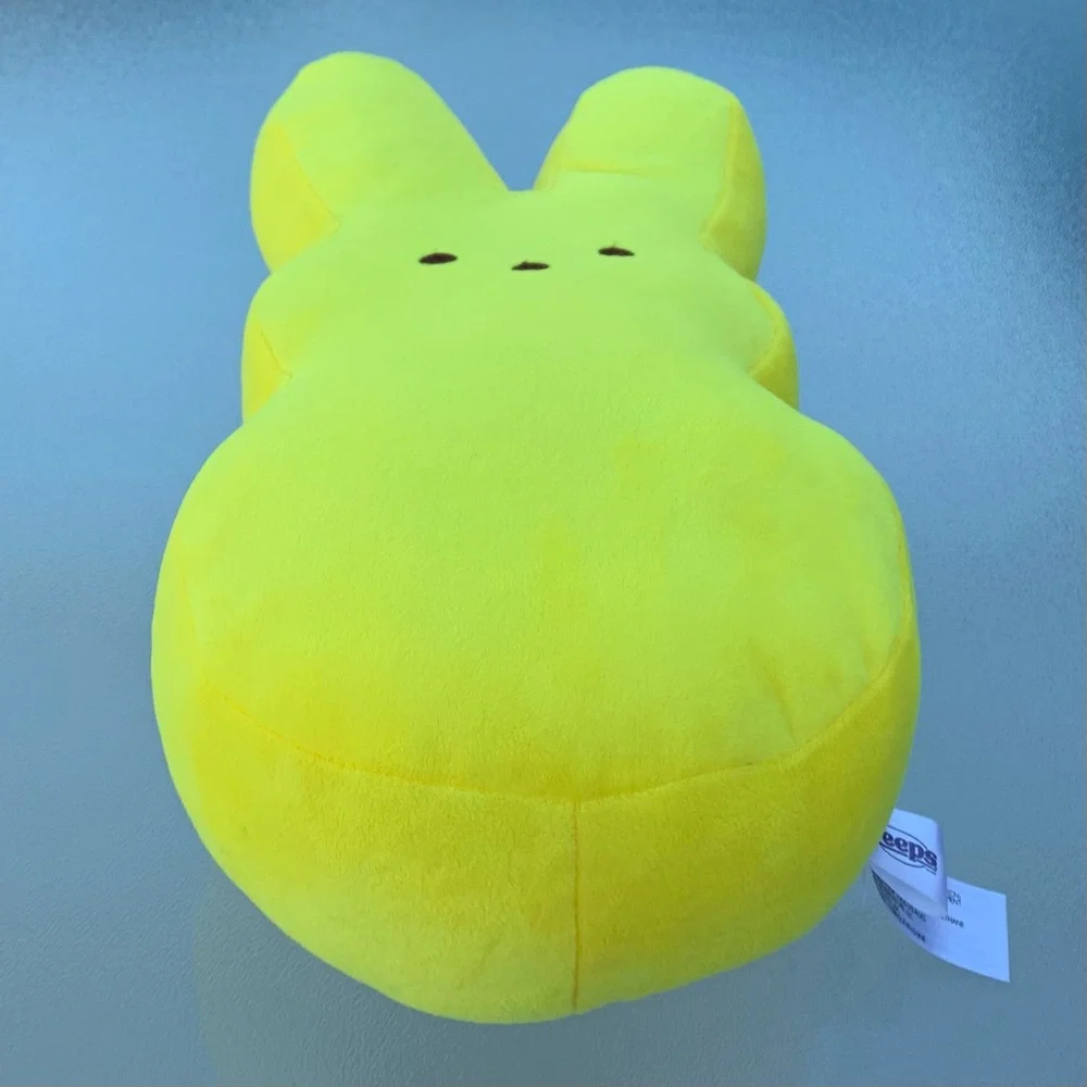 Yellow Peeps Easter Bunny 16” Plush Toy / Decorative Throw Pillow